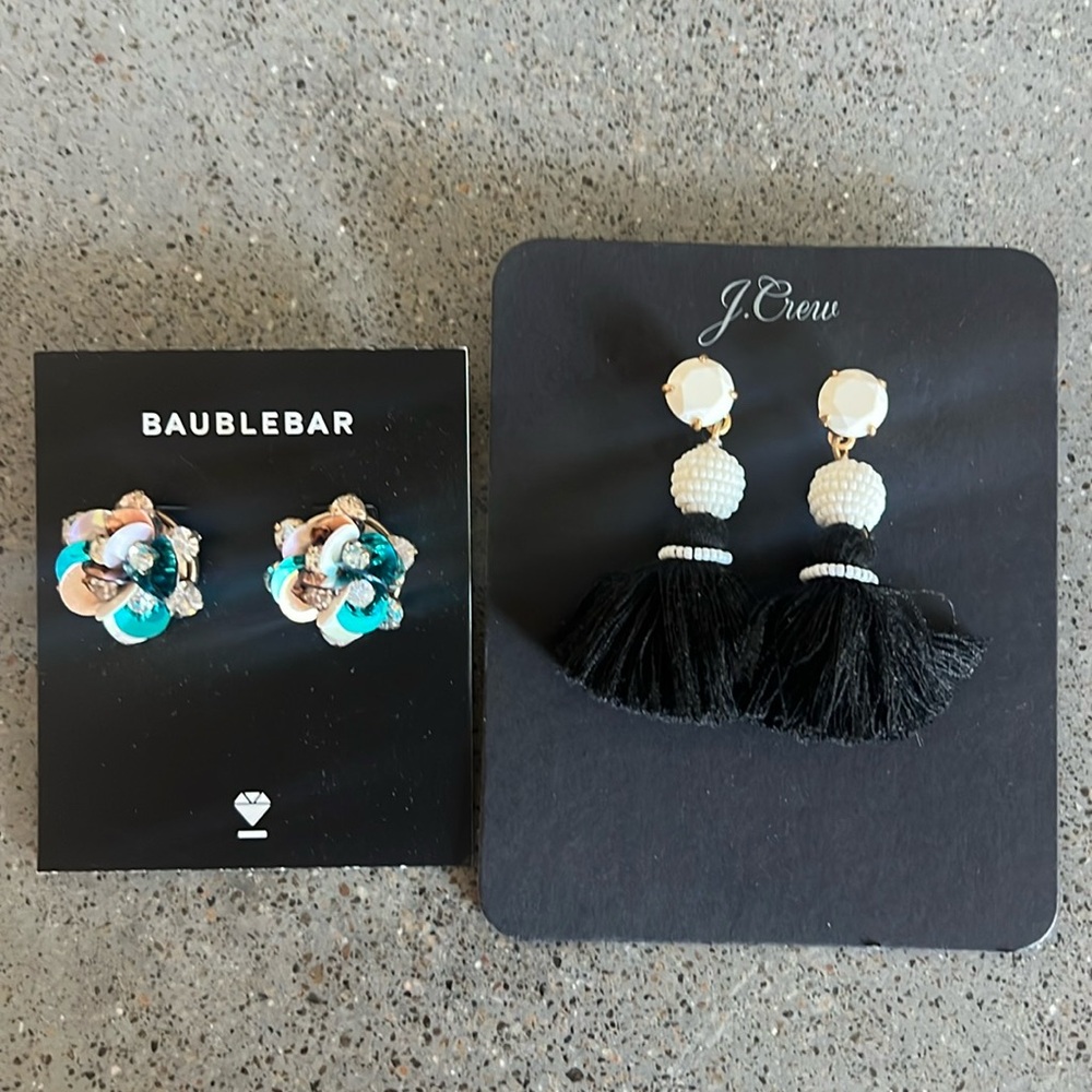 NWT Baublebar and J.Crew Earrings